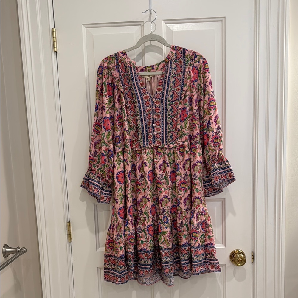 Floral Pink Bohemian Dress